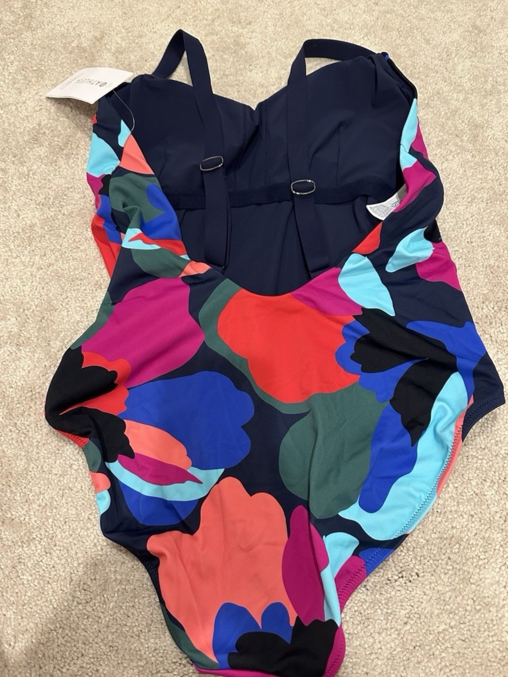 Athleta Hermosa One Piece Swimsuit NWT Size Large Abstract Print - Picture 5 of 6